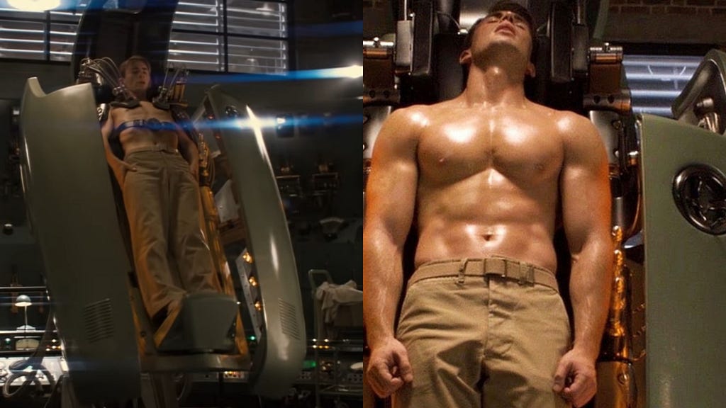 The ultimate body transformation by Captain America